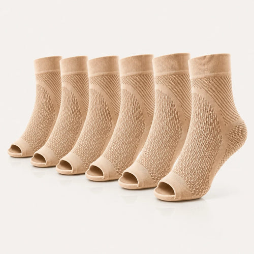 Compression Socks for Heel Pain & Plantar Fasciitis (Set of 6)