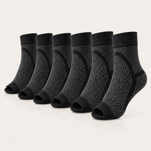 Compression Socks for Heel Pain & Plantar Fasciitis (Set of 6)